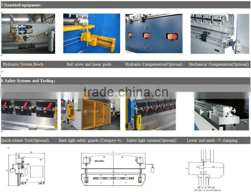 CNC 3 AXIS 63T/3200 Hydraulic NC servo press machine for CE Safety Standards