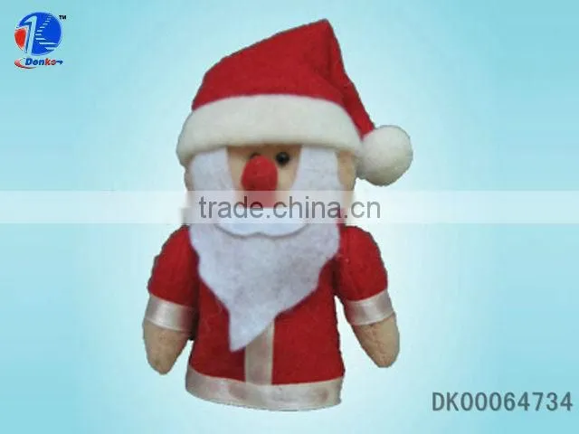14" Hi-pile Santa Claus Stuffed Toy Felt Hand Puppet PP Cotton Filled