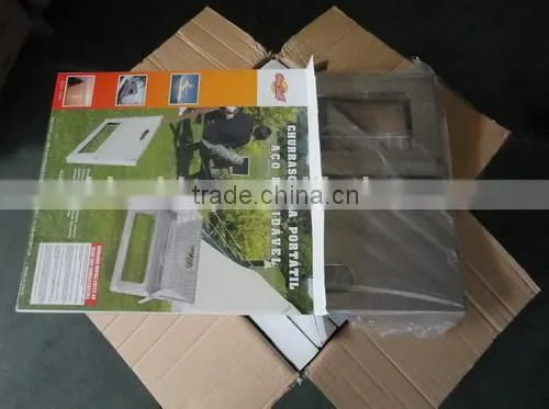 X-shape tabletop charcoal BBQ grill
