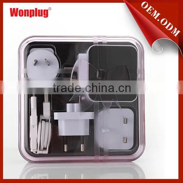 Wholesale World Travel Adapter (AU EU US UK Plugs) And Charger With 2 USB Manufacturer