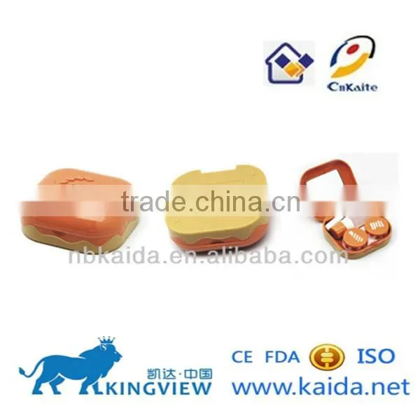 2014pink plastic lens case contact lens case