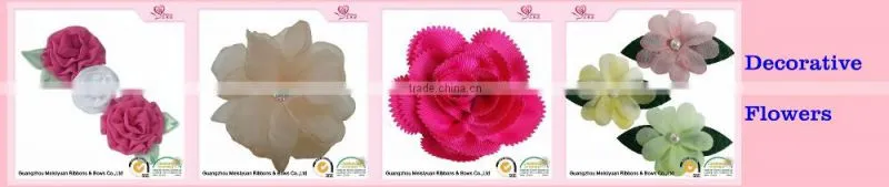Supply Decorative Handmade Satin Ribbon Flowers giant layer trim flower hat and garment accessories