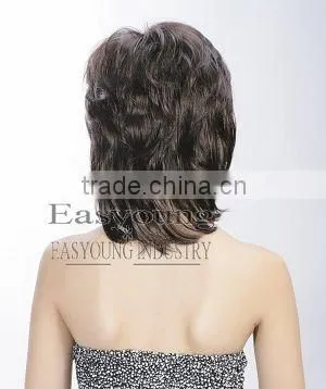 Natural Short synthetic Curly hair lace wig, lady's short wigs suppliers
