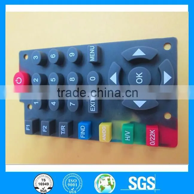 OEM custom good force Silicon keypad rubber keypad and keyboard / PCB membrane switch
