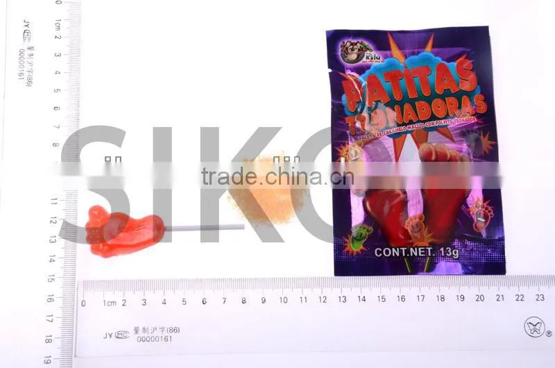 10g Foot Shape Lollipop Magic Popping Candy SK-P321