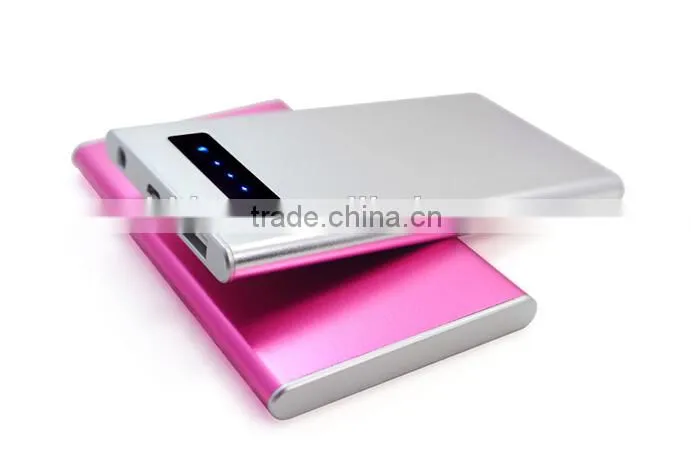 Recommendation! universal portable ultra thin power bank 4000mah aluminium alloy LED screen