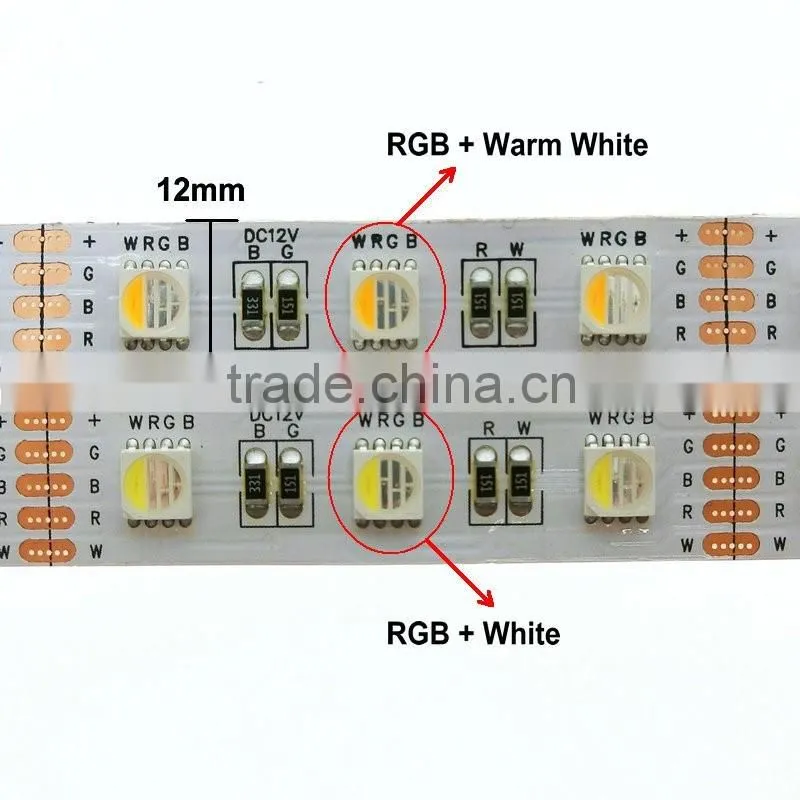 RGBW led strip waterproof 5M 300led 5050 led strip light DC12V flexible led flex light