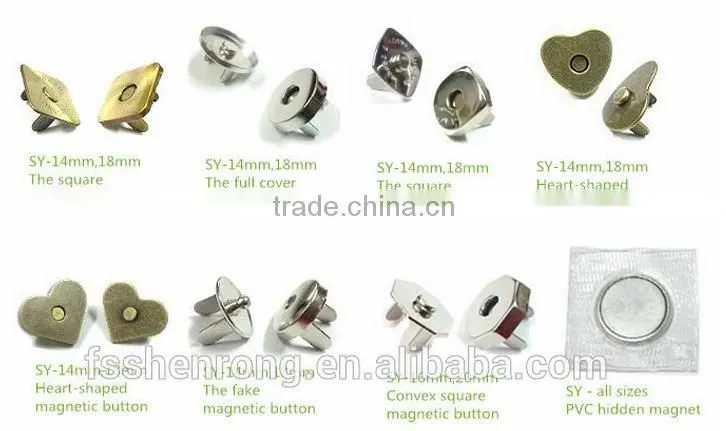 Strong permanent sewable hidden PVC neodymium magnet for clothes and bag