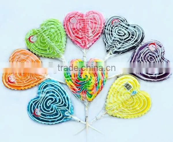 85g Yellow&White Heart Shape Lollipop Candy