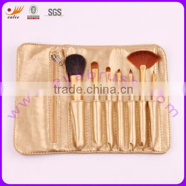 7-pieceTravel Cosmetic Brush Set,with Goat Hari and Wooden Handle