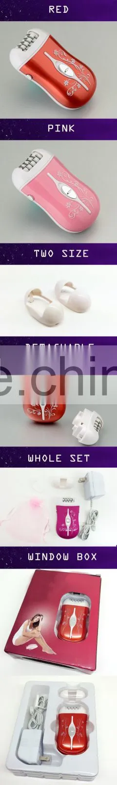 2016 new high quality rechargeable 3 in 1 LED electric Lady hair hair removal epilator body