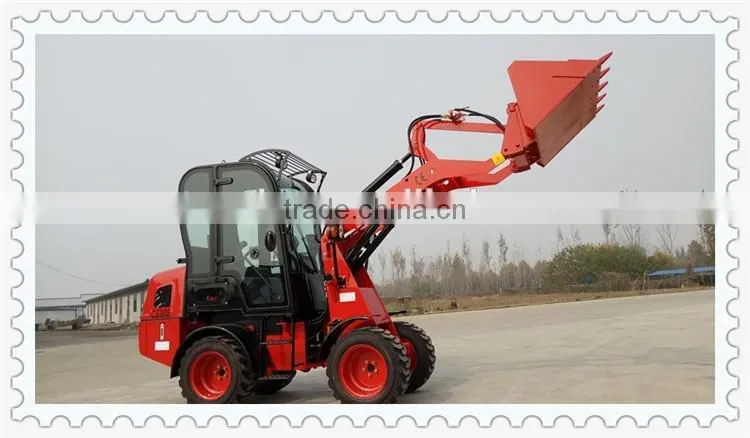 CS908 800kg compact wheel loader for sale with hydraulic quick hitch