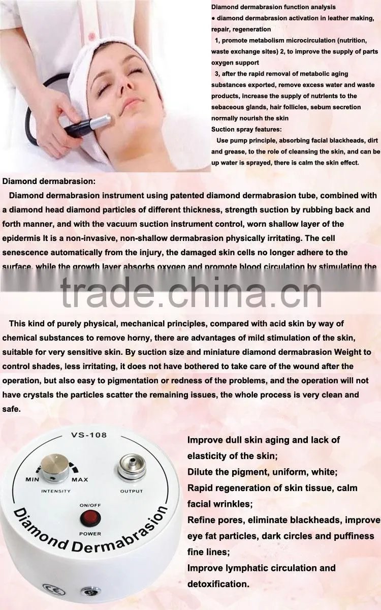 Professional diamond dermabrasion machine remove dead skin whitening black dermabrasion machine