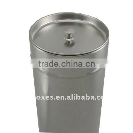 with inner lid round tea tin box