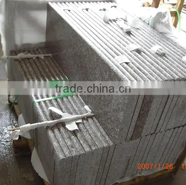 G664 flamed outdoor granite stair steps