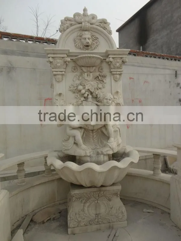 Garden Marble Carved Water Fountain with Statues
