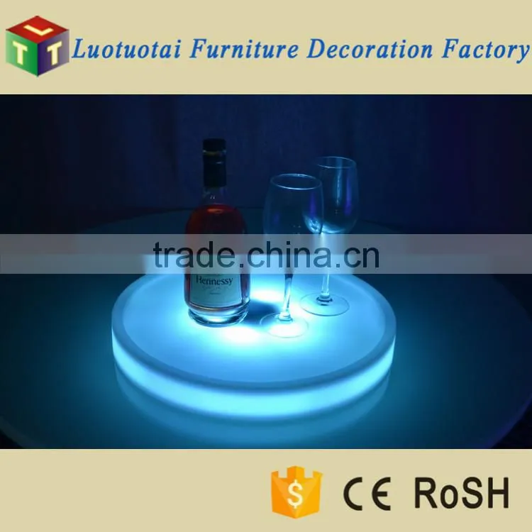 PE material round shape RGBW color LED wine pallet for events/party/wedding