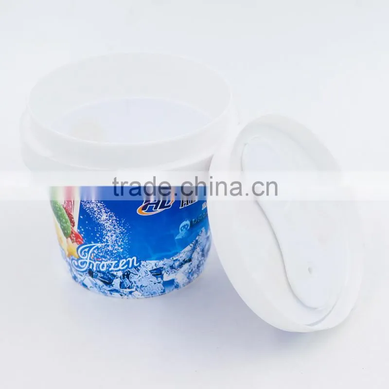Customized IML ice cream packaging with logo, ice cream packaging pp material,ice cream packaging containers.
