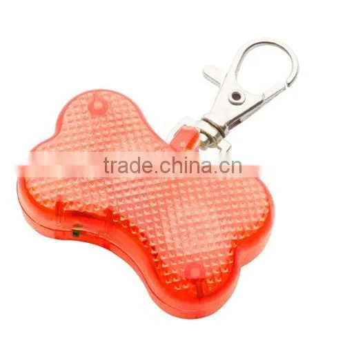 Bone shaped safety LED light with carabiner