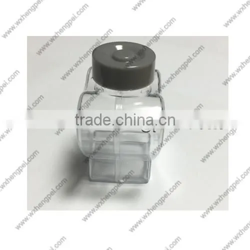 Cleverish portable cute transparent gray lid plastic storage jewelry wedding box kit