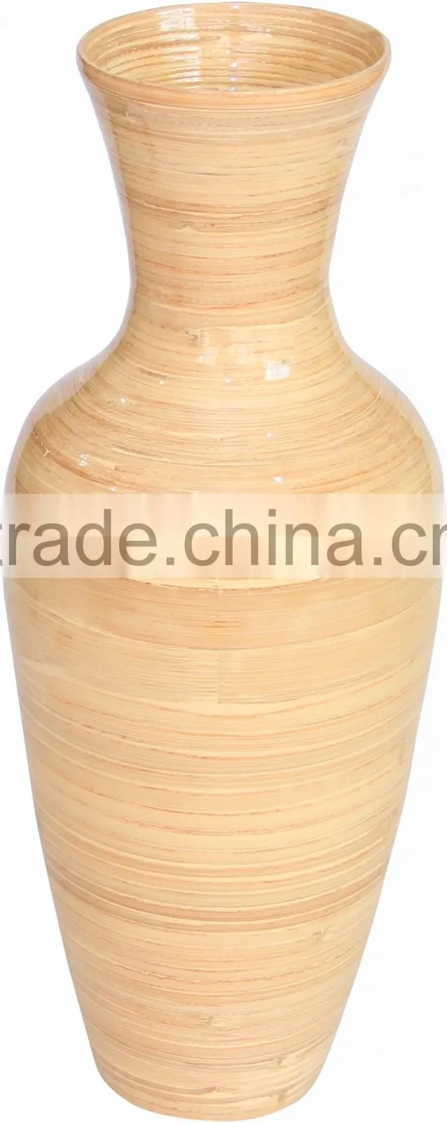 Spun bamboo vases, decorative flower vases with lacquer finish