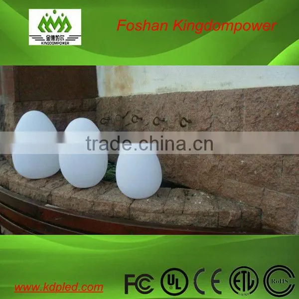 Novel design illuminated plastic led colorful waterproof egg
