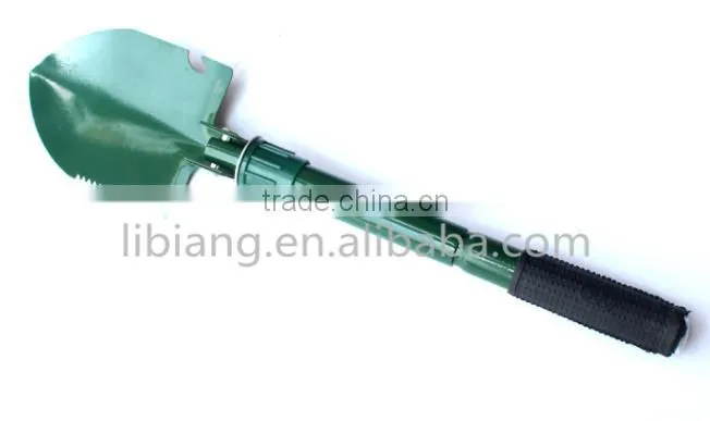 Dual purpose spade shovel antiskid handle