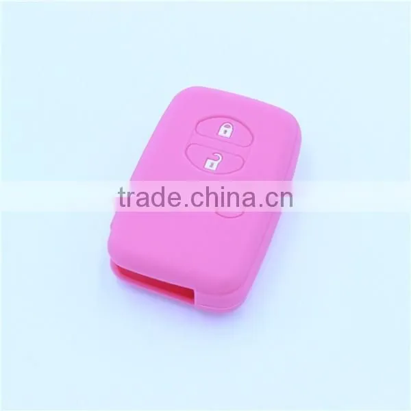 for Toyota Land Cruiser Prado(2010) Camry Highlander Prado Silicone 3 Buttons Car Remote Fob Shell Key Holder Case Skin Cover