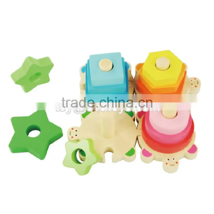 wholesale cheap kids educational geometry wooden pattern blocks W13E064