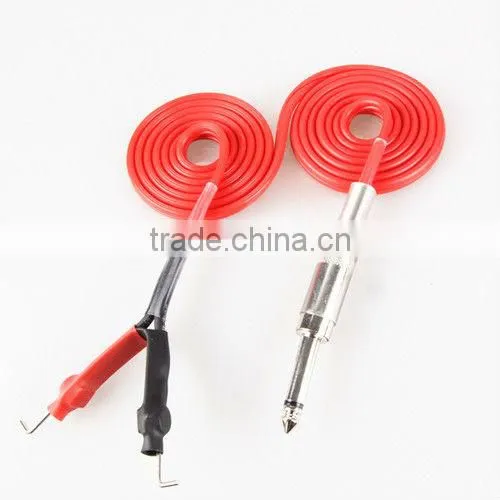 New Pro Red Long Clip Cord For Rotary Tattoo Gun Coil Machine Power Supply Kit