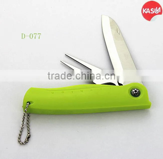 D-078 folding blade pocket knife with opener multi function kitchen knife set