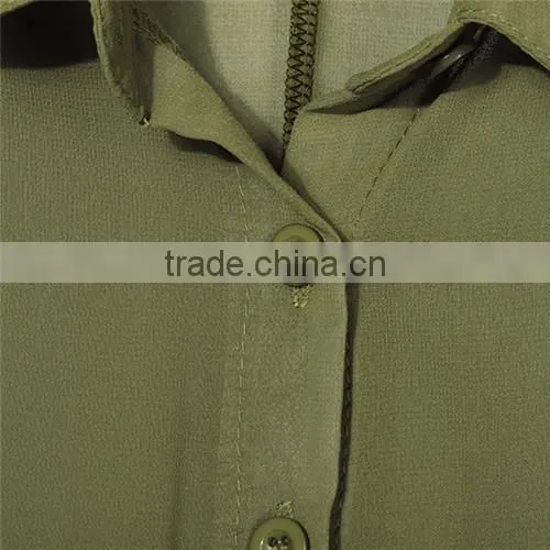 3 Colors Plus Size 2015 New Fashion Casual Women Clothing Ladies Chiffon Lapel Long Batwing Sleeve Shirt Top Blouse