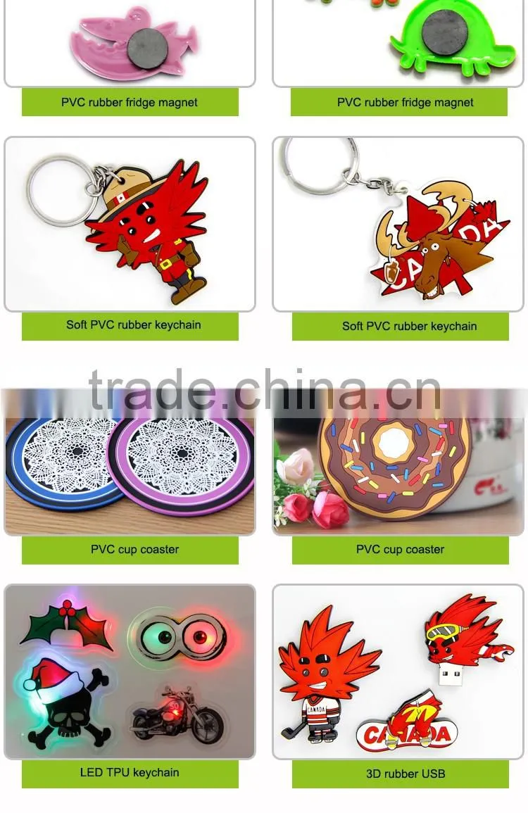 Oeko-tex certificate Soft pvc rubber custom PVC Keychain for business promotion