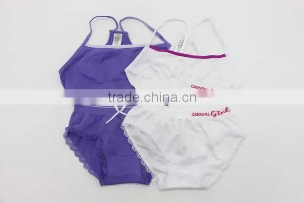 Kids seamless sports bra and panty set wholesales bra custom