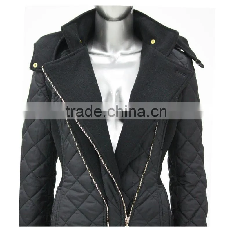 racoon hooded jacket for lady winter jacket
