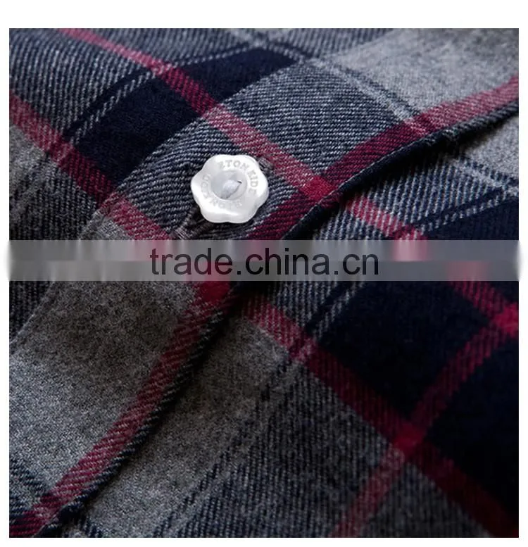 Bospoke Autumn Middle School Uniform Plaid Flannel Shirt