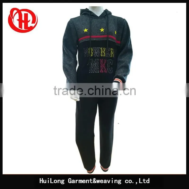 Manufacture new children boy hoodies fleece set