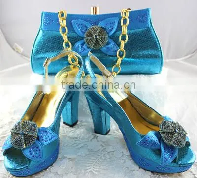 Bestway coffee shoes and bags set 2016 new fashion design shoes MG0096
