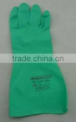 CE Certifiled Nitrile gloves chlorinated outside gloves chemical resistant gloves
