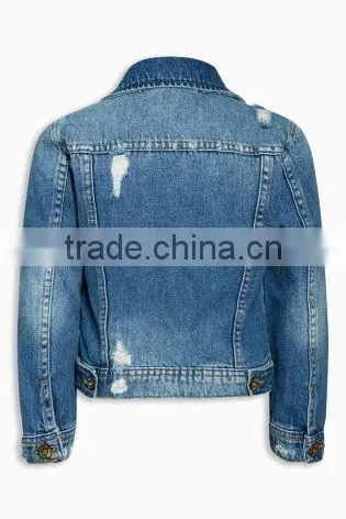 China factory kids denim jacket for girls