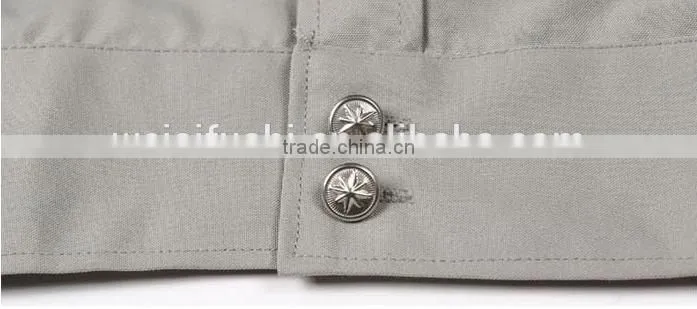 OEM custom logo unisex long sleeve security clothing guard uniform shirt