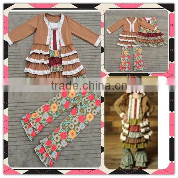 Easter day spring ruffle Baby girl matching stripe red lucky cute baby girl remake cotton vintage remake outfit