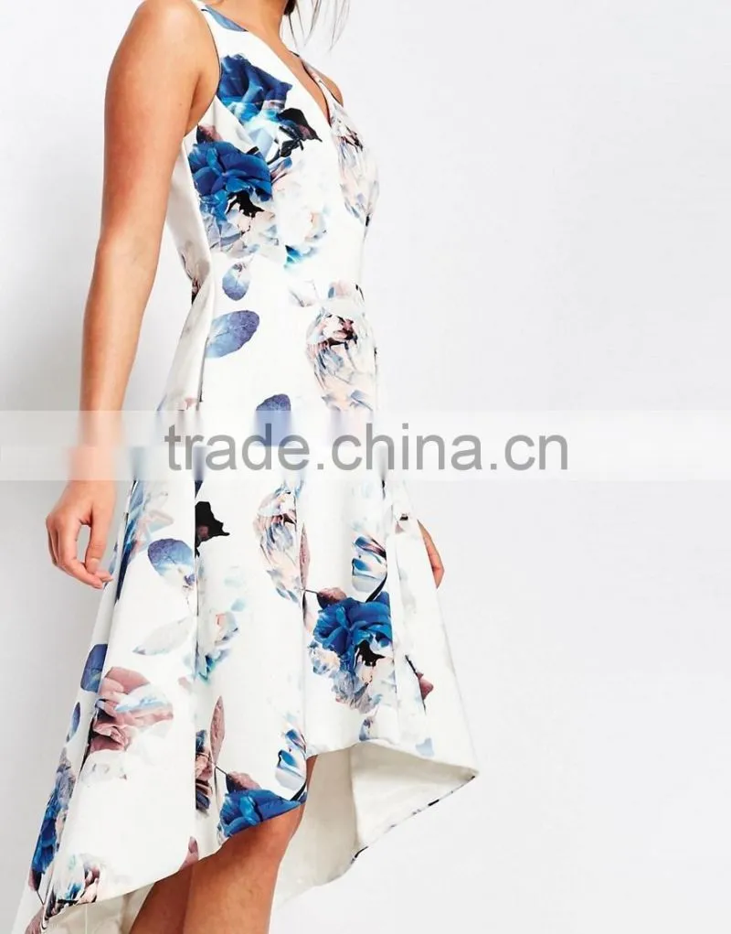 Hot selling new collection comfortable floral print casual dress for women