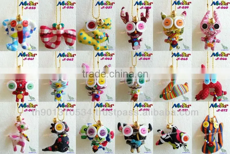 Monster Keychain Keyring String Accessories bag Gifts