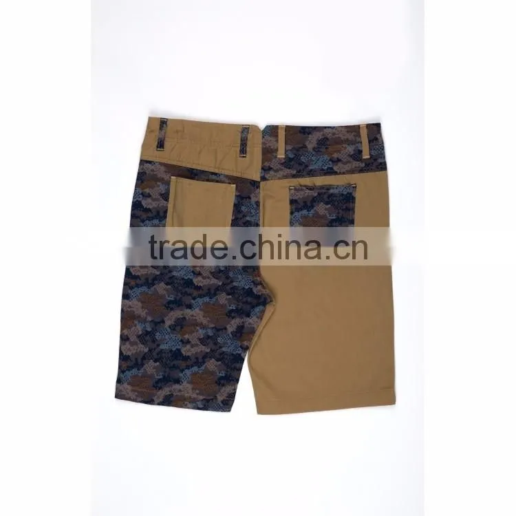 Hot sale cheap summer jacquard style mens chino shorts with inner brief
