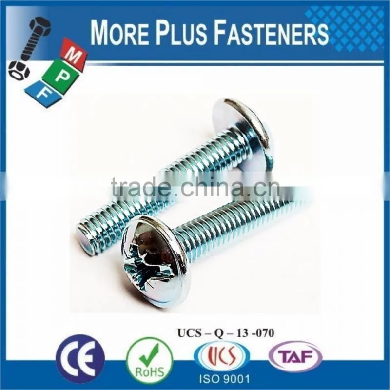Made in Taiwan Metric Coarse Phillips Flange Pan Head Machine Screw DIN 967