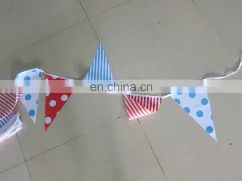 Cheap hanging triangle flags on string