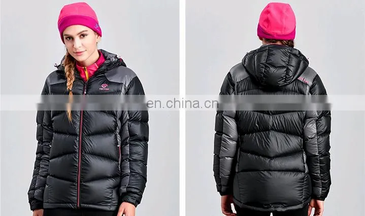 Thick windproof woman winter duck down jacket