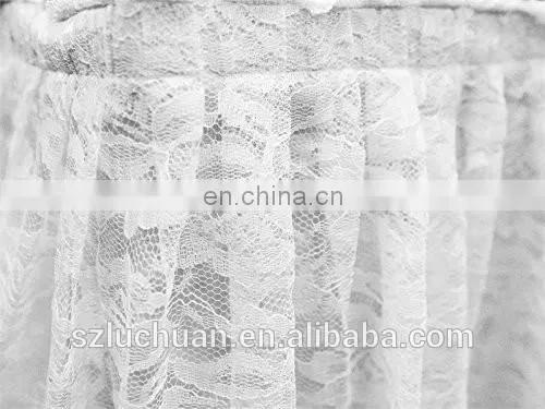 Fashion High Grade Quality White Lace Table Skirt Design For Wedding