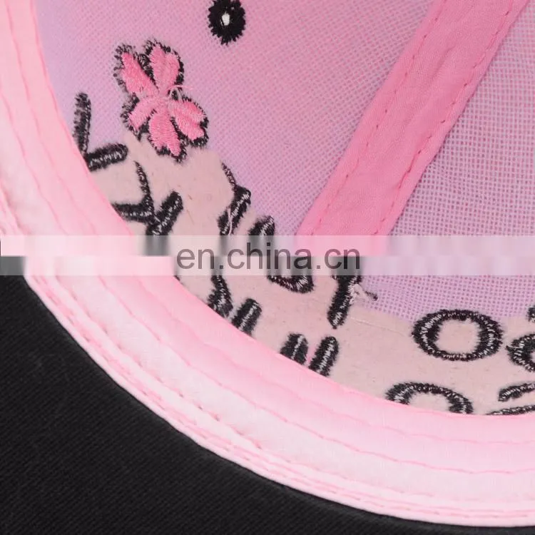 TOROS pink and black blank letters polyester embroidered baseball cap